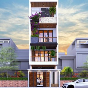 Thiết kế nhà phố ấn tượng với không gian xanh